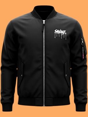 🚹 S/M/L/XL — Victorious Men's Oversized "SAVAGE" Bomber Jacket